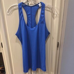 Adidas Blue Racerback Sleeveless Tank Top